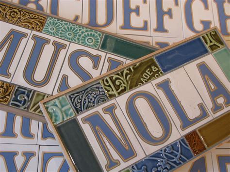 metal house numbers and letters new orleans|Derby Pottery and Tile.